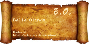 Balla Olinda névjegykártya