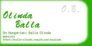 olinda balla business card